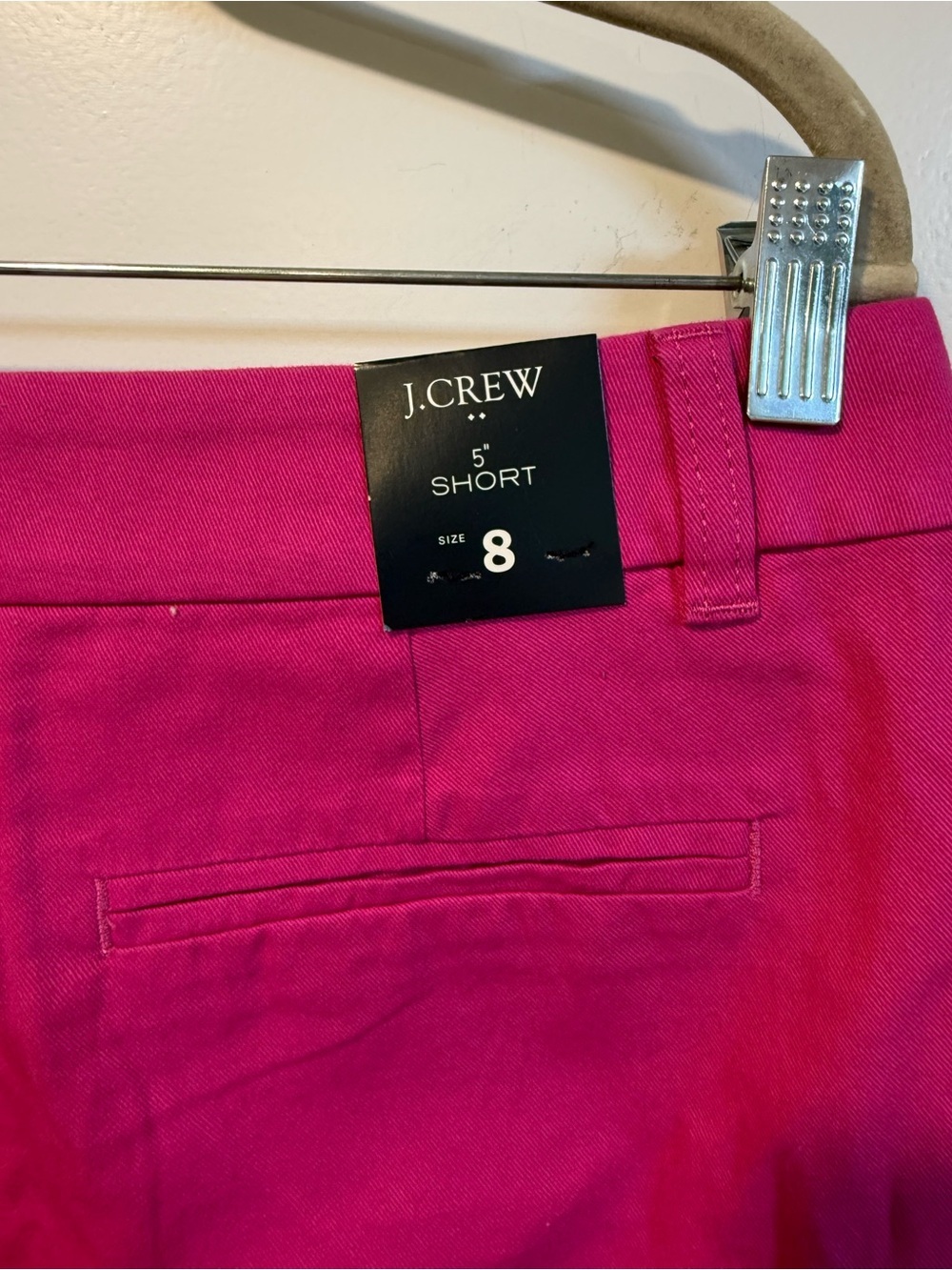 NWT J. Crew Women’s Hot Pink 5” Chino Shorts - Size 8 - Picture 4 of 8